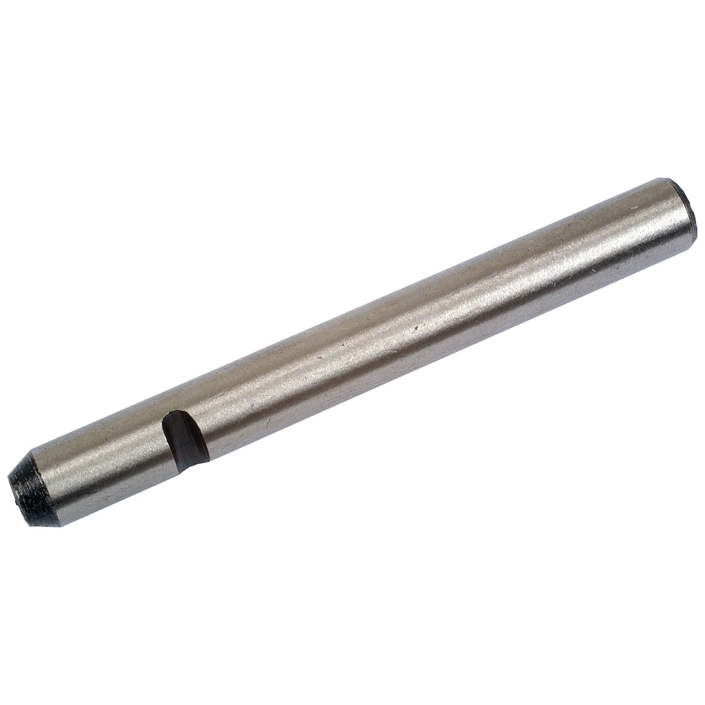 The Sparex Clutch Pin (Part No. S.2750) is a metal cylindrical tool with a tapered end and a slot on the side, likely used for machining or drilling purposes. Available as a Pack of 3 pins, this durable tool complements Massey Ferguson machinery seamlessly.