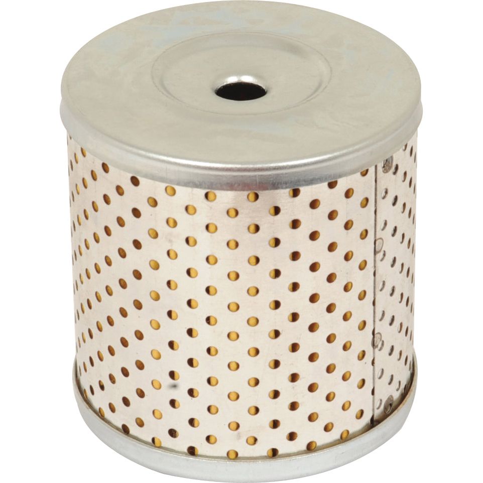 A cylindrical metal Power Steering Filter - Element (Sparex Part No. S.40161) with perforated sides and a central hole is shown against a white background, branded by Sparex.