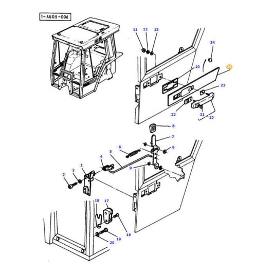 Right Cab Door Lock Band - 3385297M2 - Massey Tractor Parts
