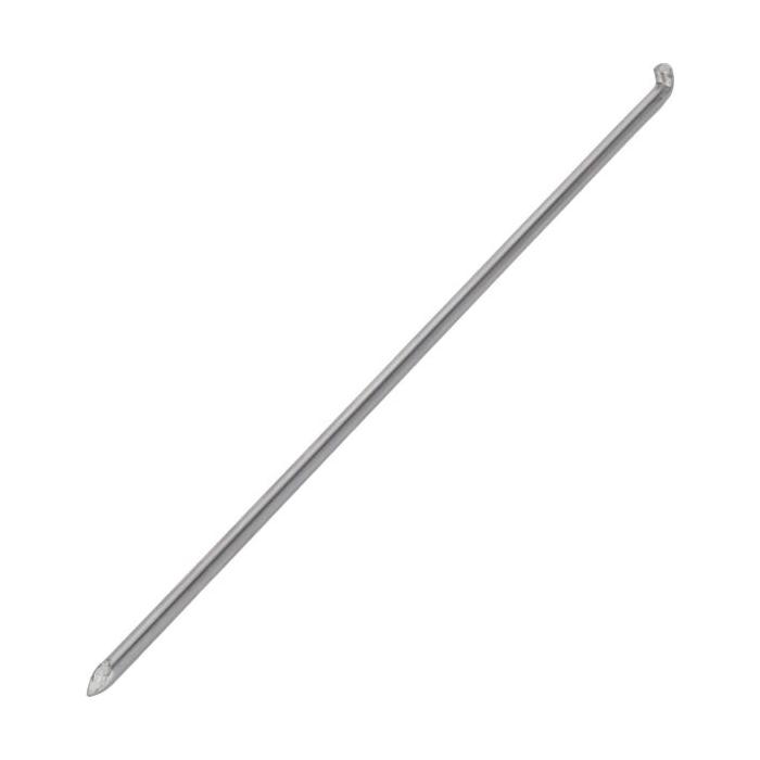A durable, slender metallic rod with a gently curved end on one side and a tapered point on the other, embodying the robust quality typical of high-grade Massey Ferguson tractor parts. This is the Massey Ferguson - Ring Clip - 1605320M1 from AGCO.