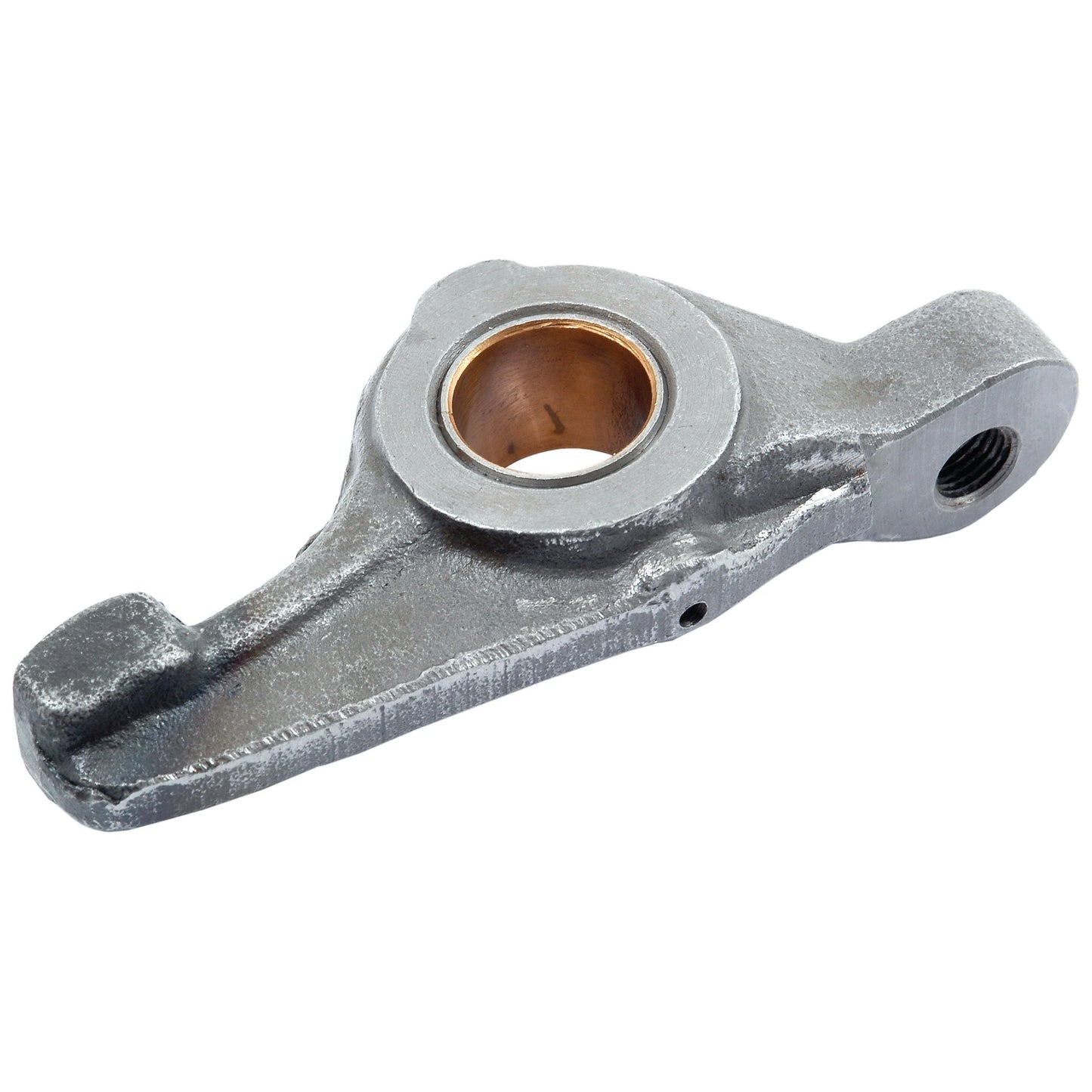 A metal automotive part, specifically the Rocker Arm LH (Sparex Part No. S.41920), features a threaded hole and a cylindrical bearing in the center. This high-quality component is available through Sparex.