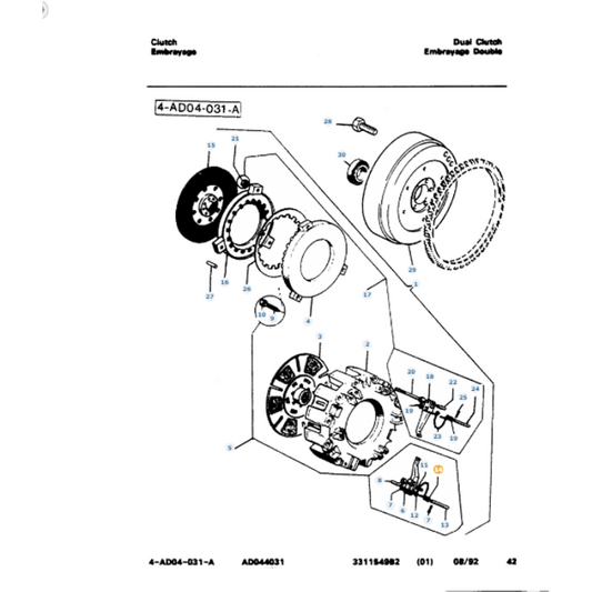 Roll Pin 3x24 - 1440389X1 - Massey Tractor Parts