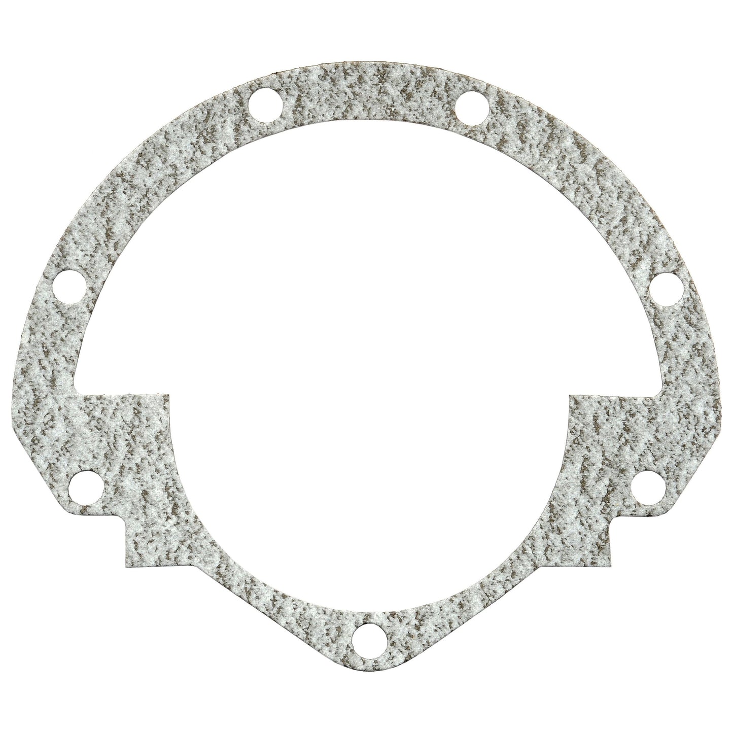 A circular metal gasket with several bolt holes around its perimeter, designed specifically for Perkins Engine components: Rope Seal Housing Gasket - 4 Cyl. | Sparex Part No. S.59696 from the brand Sparex.