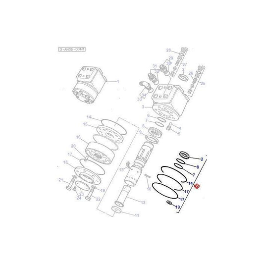 Seal Kit Orbital Unit - F360400090020 - Massey Tractor Parts