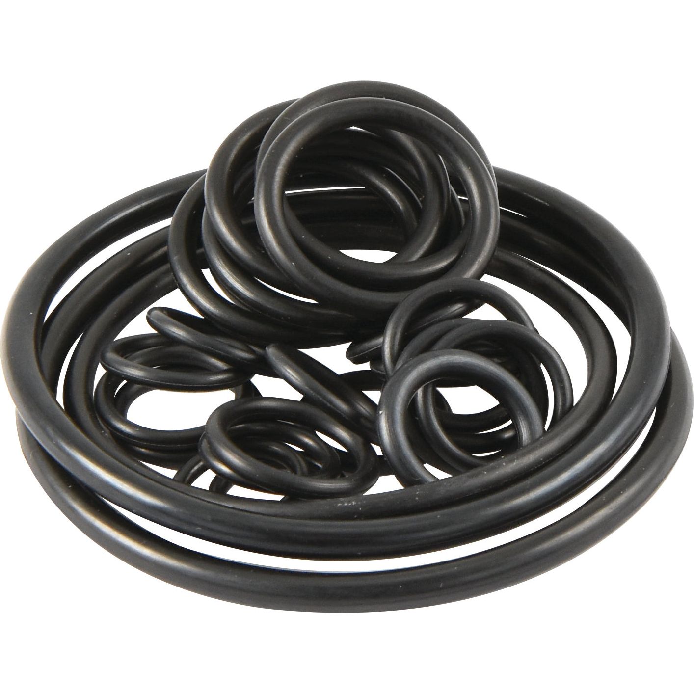 A set of black rubber O-rings in various sizes, ideal for use in an MK1 Pump or a Massey Ferguson model 1810467M91, perfectly packaged as the Seal Kit (MK1 Pump) by Sparex, Part No. S.41502.