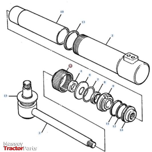Massey Ferguson Seal Steering Nut - 3186224M1 | OEM | Massey Ferguson parts | Steering Pumps & Reservoirs-Massey Ferguson-2WD Parts,Axles & Power Train,Farming Parts,Front Axle & Steering,Steering Cylinders,Tractor Parts