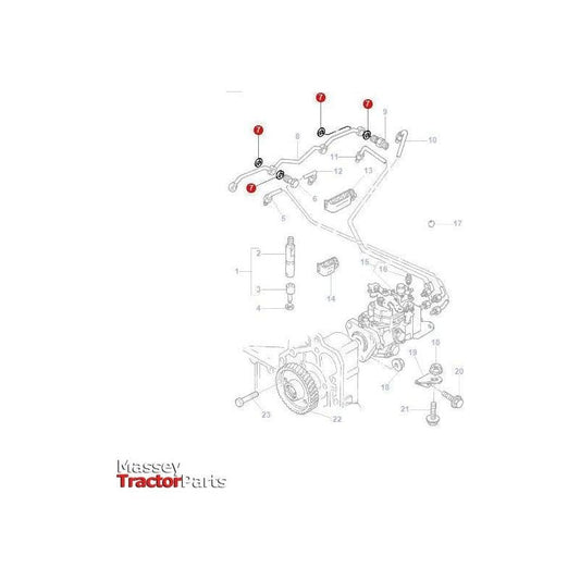 Massey Ferguson Sealing Washer Leak Off Pipe - 4224454M1 - ACP0585880 | OEM | Massey Ferguson parts | Injectors-Massey Ferguson-