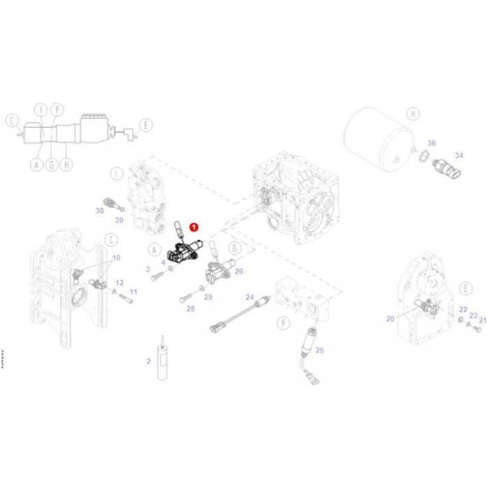 Sensor Transmission speed A - G350100970011 - Massey Tractor Parts
