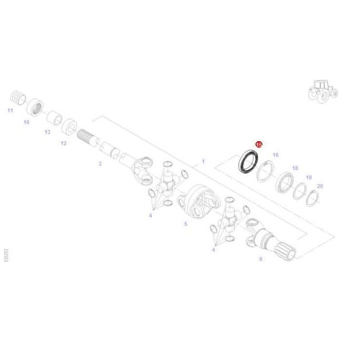 Shaft Seal - F835300020840 - Massey Tractor Parts