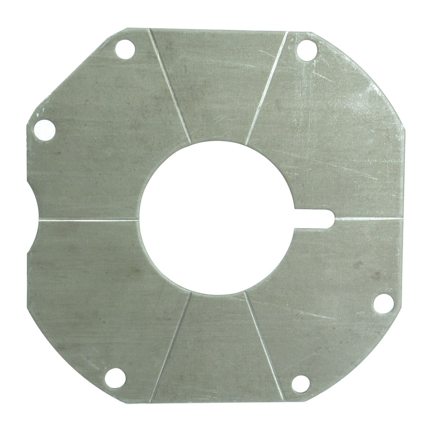 The Shim Plate (Sparex Part No. S.41575) is a metal flange plate with four bolt holes and a large central hole, designed for mechanical or industrial applications. It is compatible with Massey Ferguson models and can be paired with other Sparex components for enhanced functionality.