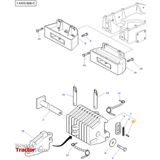 Massey Ferguson Spirol Roll Pin - 339080X1 | OEM-Massey Ferguson-Farming Parts,Hydraulic Lift Components,Hydraulics,Tractor Hydraulic,Tractor Parts