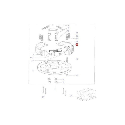 Spring Brake Shoe - 1850217M1 - Massey Tractor Parts