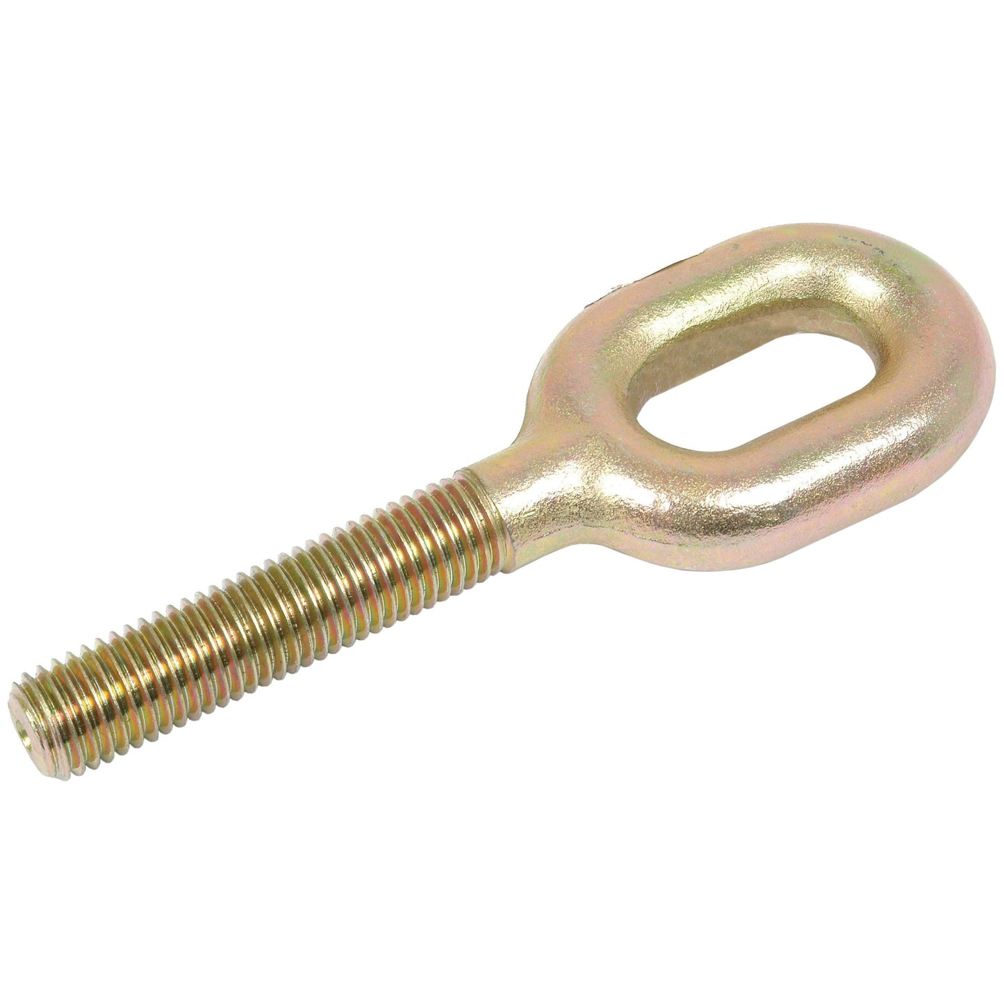 The Stabiliser Eye Bolt - 3/4'' UNC - LH | Sparex Part No.S.41054 is a metallic eye bolt with a threaded shaft and a rounded loop at the top, perfect for use with Massey Ferguson machinery or Sparex accessories.
