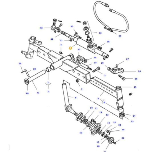 Massey Ferguson Steering Cylinder - 3773713M91 / 3763762M91 | OEM | Massey Ferguson parts | Steering Pumps & Reservoirs-Massey Ferguson-2WD Parts,Axles & Power Train,Cylinder Assemblies,Farming Parts,Front Axle & Steering,Steering Cylinders,Tractor Parts