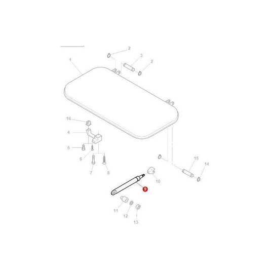 Sunroof Strut - 3901826M91 - Massey Tractor Parts