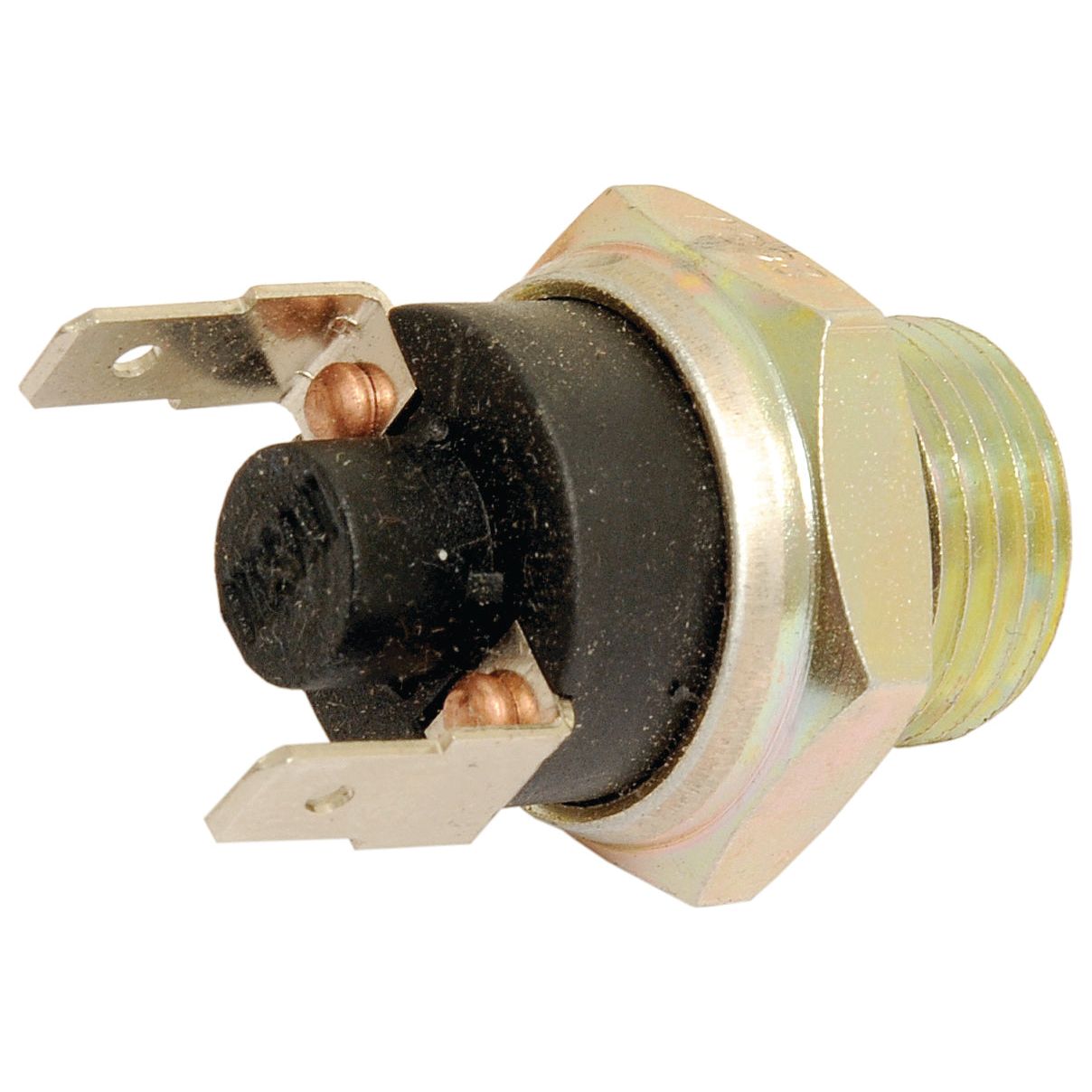 A close-up view of the Sparex Safety Switch (Sparex Part No.S.43822), an automotive electrical component made of metal and plastic, featuring three flat metal connectors.