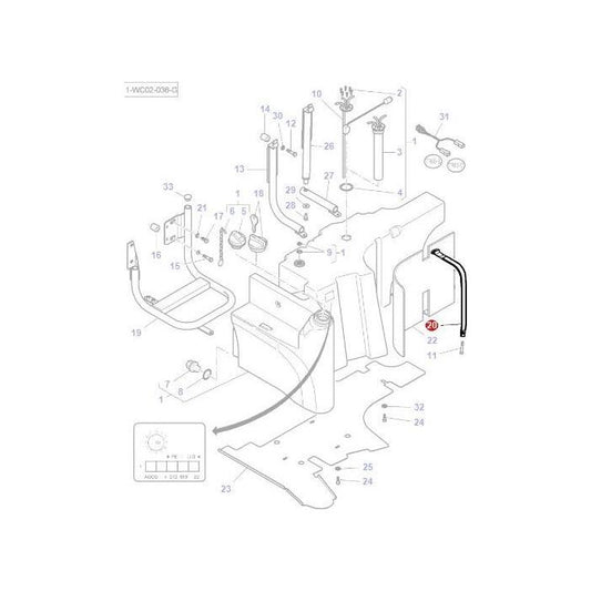 Tank Strap 600mm - 3789696M1 - Massey Tractor Parts