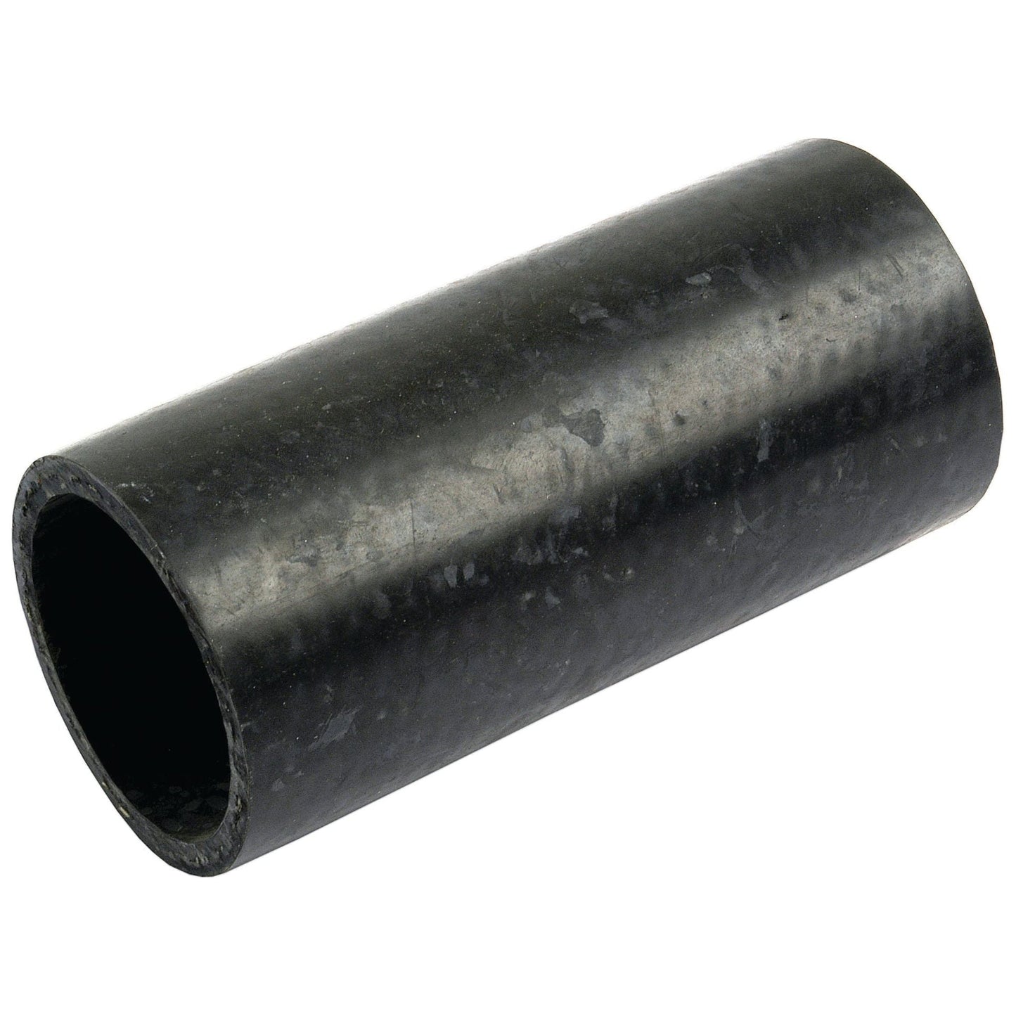 A black cylindrical rubber hose with a hollow center, displayed at an angle against a white background, perfect for Landini compatible setups. The Top Hose by Sparex (Sparex Part No.S.42804) features an inner diameter of 44mm at both ends.