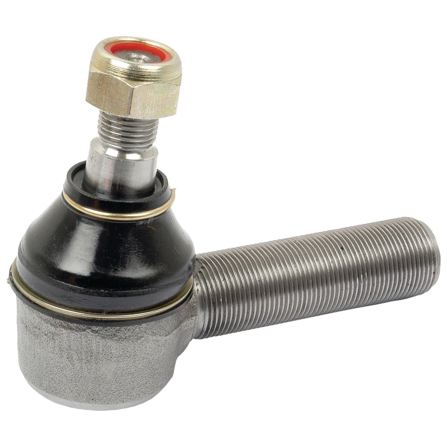 The Sparex Track Rod (S.41708) is a metal ball joint with a threaded rod and bolt, measuring 102mm in length, and is commonly used in automotive steering and suspension systems for Massey Ferguson tractors.
