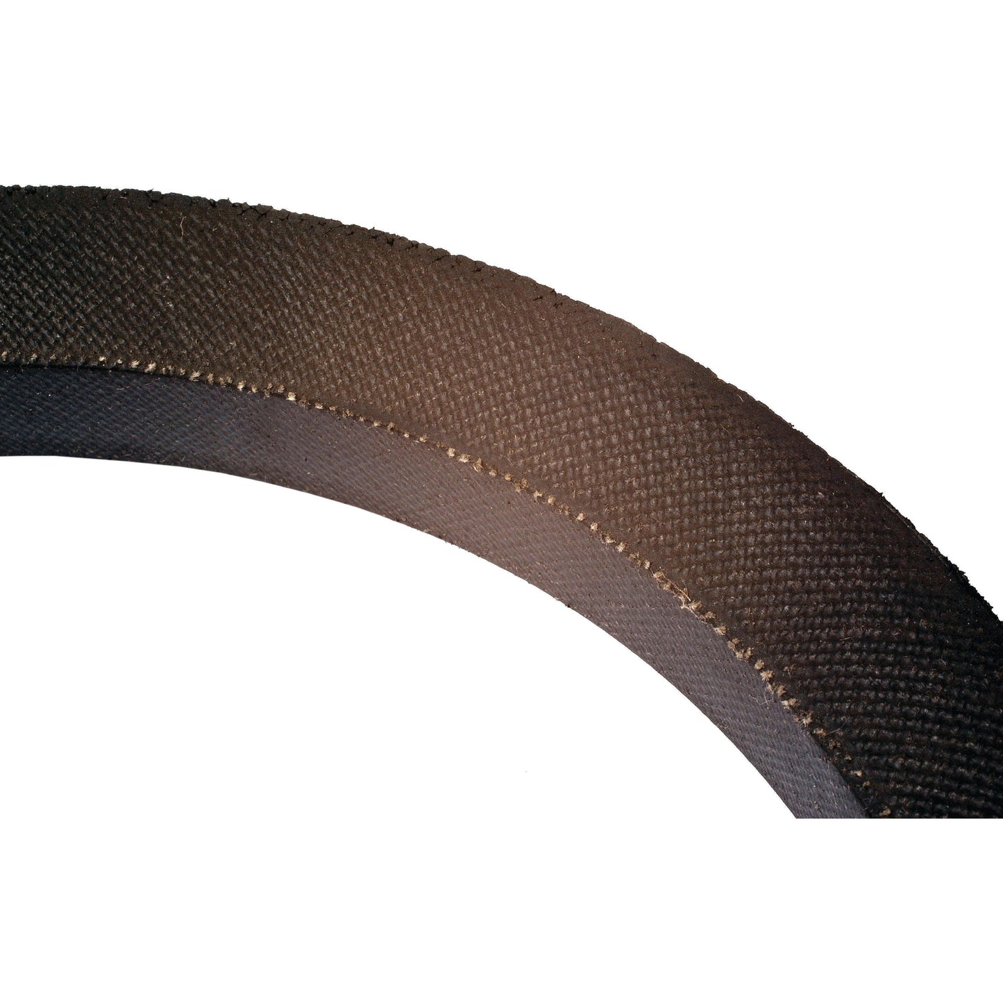 Close-up view of a section of a black and textured V Belt - C Section - Belt No. C48 (Sparex Part No. S.18930).