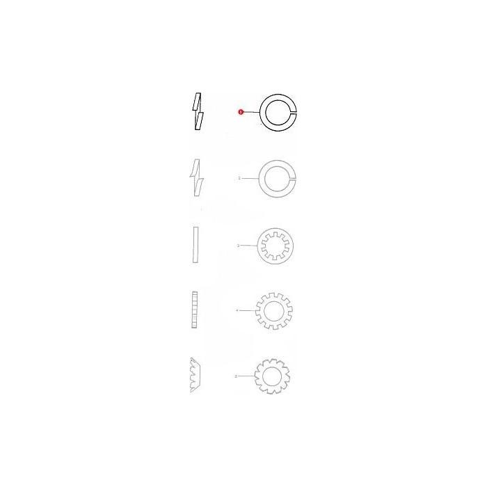 A diagram showing the transformation of gears, evolving from a simple shape to the intricate design of the Massey Ferguson - Washer Spring M5 - 339381X1 by AGCO, with each stage illustrating the gradual addition of teeth and outlines, much like the coiled precision of a spring.