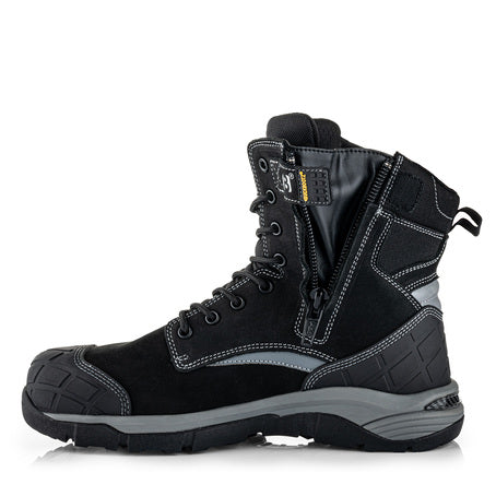 Buckbootz Blastz High Leg Lace/Zip Boot Stone | Waterproof Safety