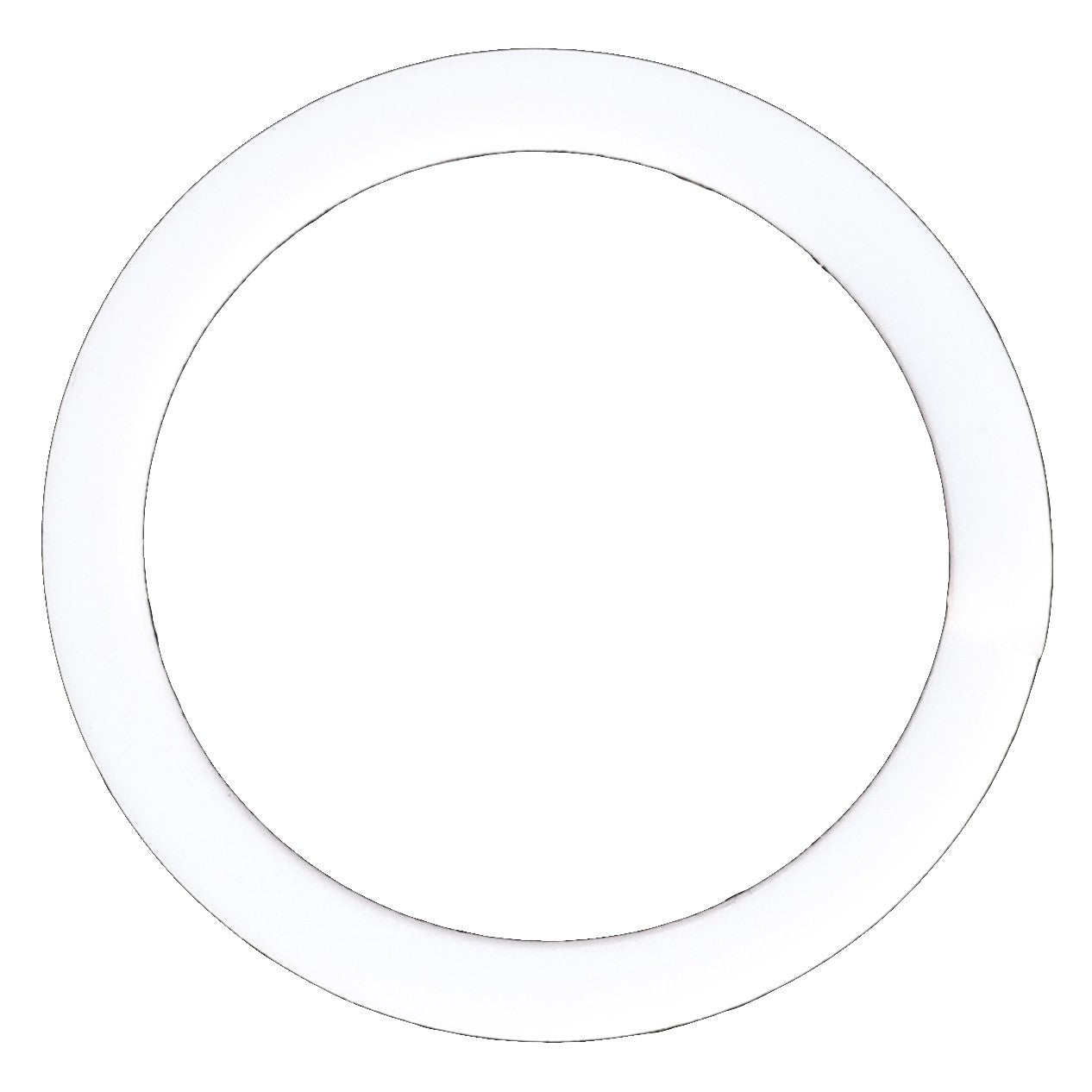 A circular white ring with a smooth surface, akin to the precision seen in AGCO fitment, against a plain white background.