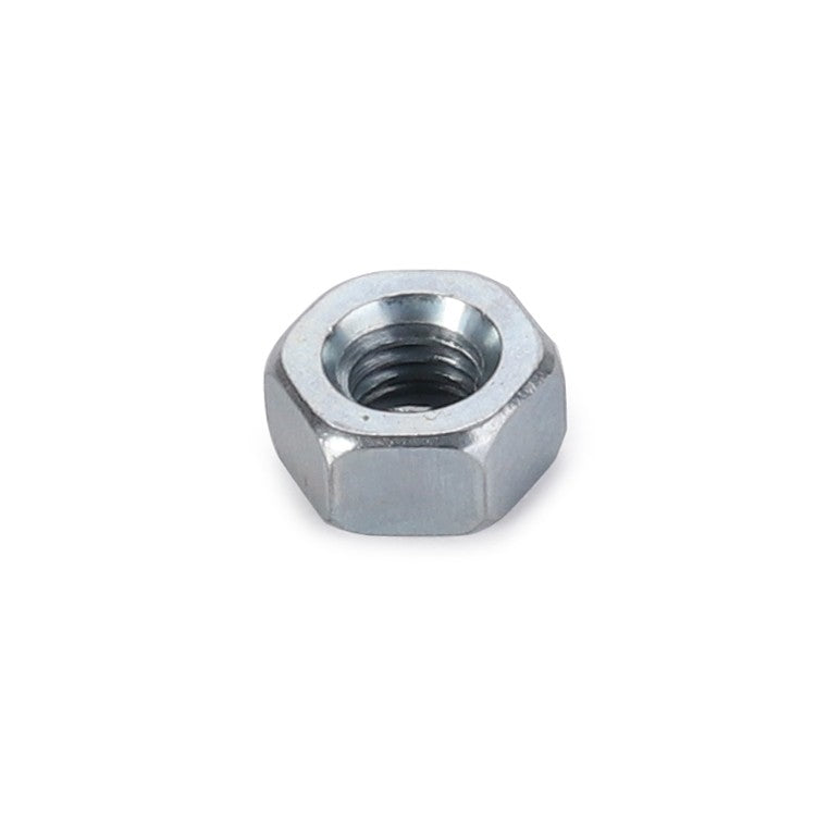 The AGCO | NUT - LA10721911 by AGCO is a metallic hex nut with internal threading, typically used in conjunction with a bolt to securely fasten objects together.