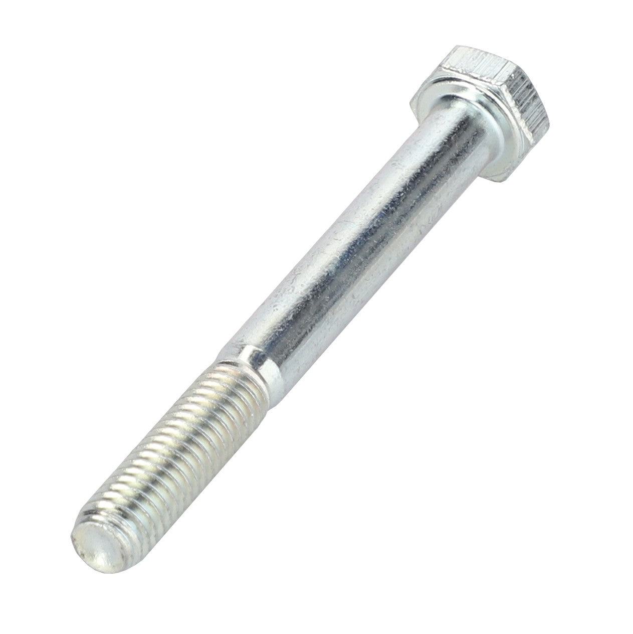 The AGCO | HEX CAP SCREW - LA10903721 is a metal hex bolt featuring a partially threaded shank and a hexagonal head, ideal for securely fastening solid materials together. There is no additional current product description information available.