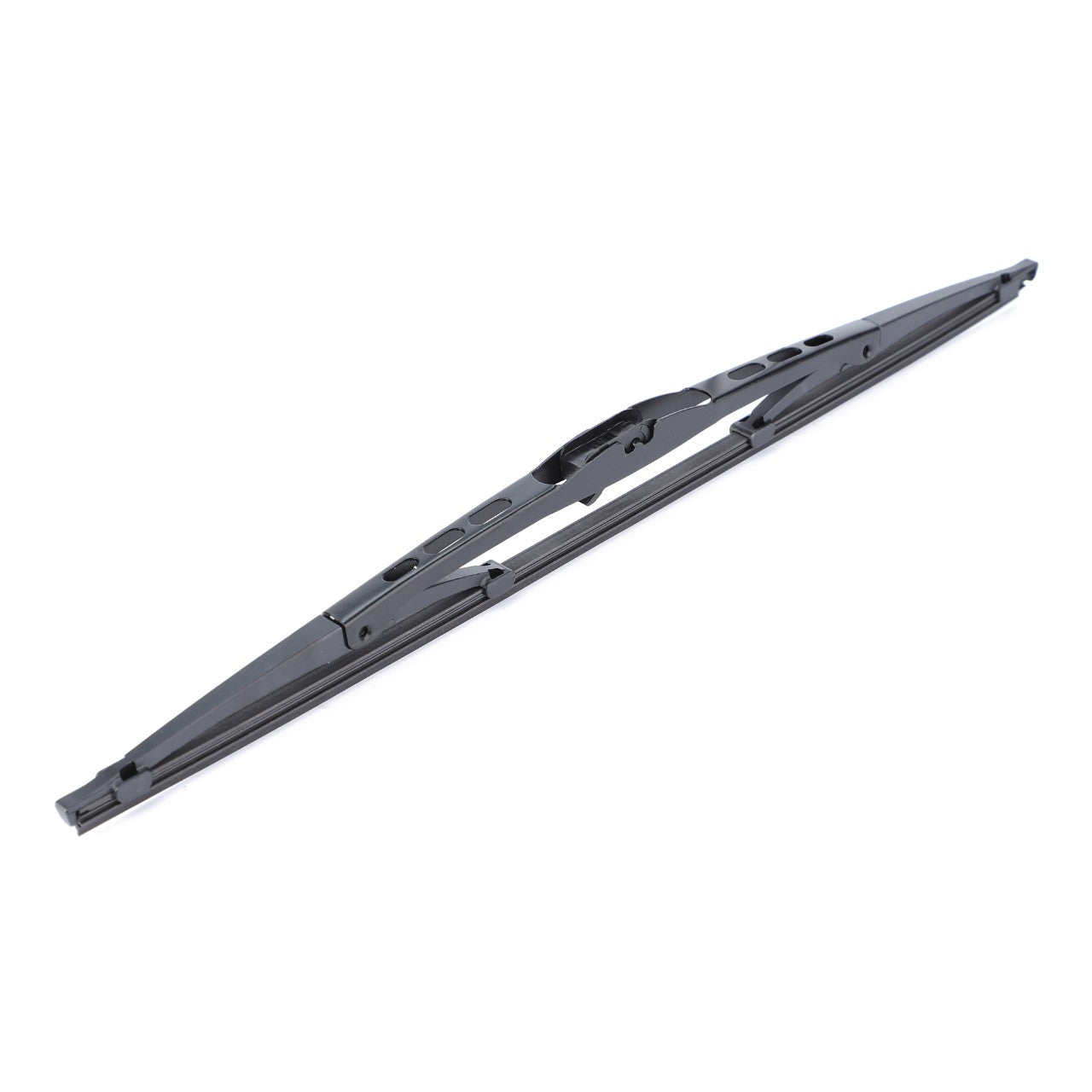 The AGCO Genuine Wiper Blade, Windscreen & Rear Window - 0.010.9753.3 boasts a black plastic frame and a high-grade rubber edge, specifically crafted for cleaning car windshields with efficiency and durability. Experience the superior quality of AGCO wiper blades today.