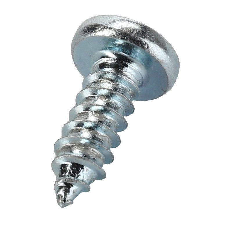 Close-up image of the AGCO Bolt - Acp0321130, showcasing its silver metal screw with a flat head, cylindrical threaded body, and pointed tip. No current product description available.