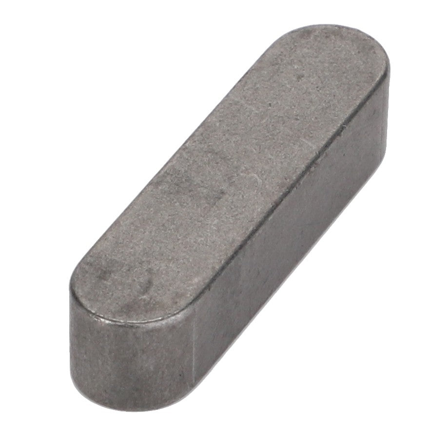 A metal rectangular block with slightly rounded edges and a flat, smooth surface is shown against a plain white background, reminiscent of the sleek design found in AGCO models like the Key - D43103400.