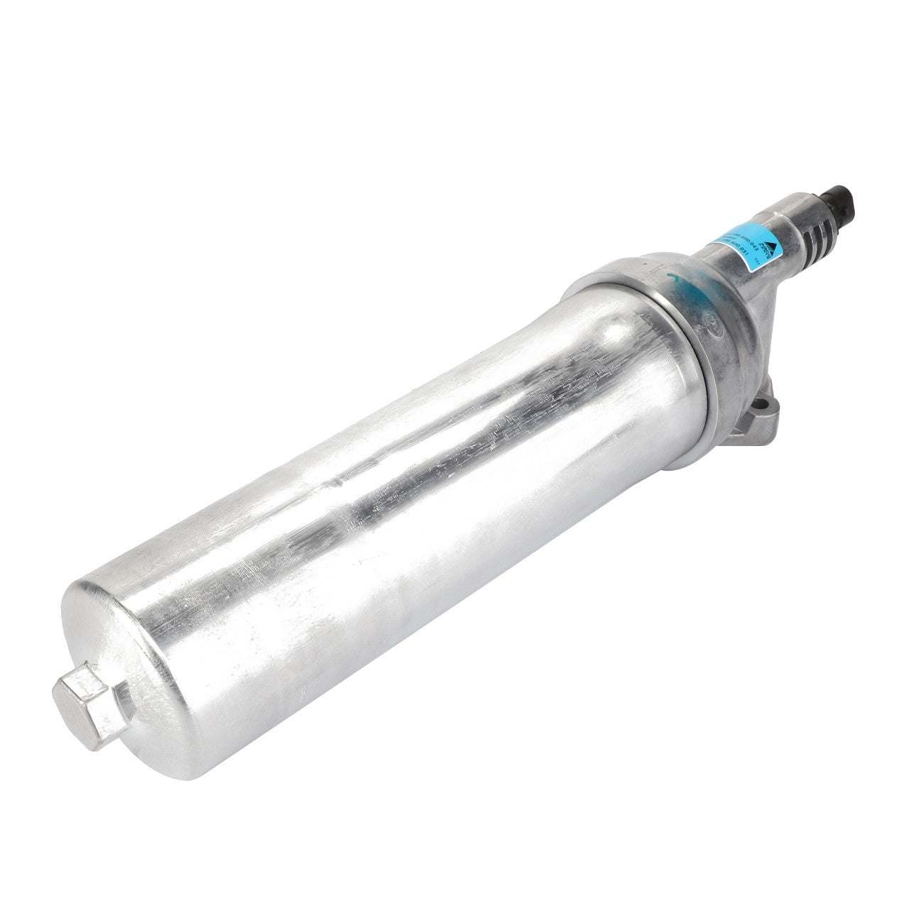 A silver cylindrical metallic object with a threaded end and a hexagonal cap, likely the AGCO Filter - G835100600043 from the renowned machinery brand AGCO.