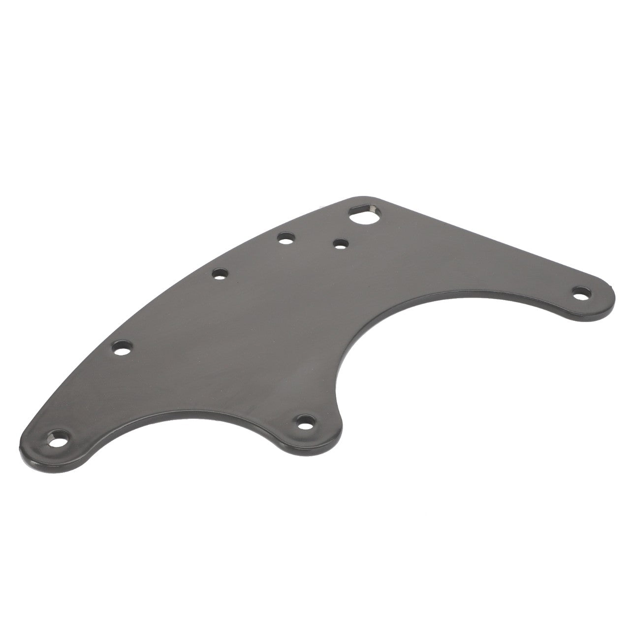Product Description: The AGCO | Antenna Mount - Acw2260480 by AGCO is a curved, dark-colored metal bracket featuring multiple circular cutouts and mounting holes. No current product description information is available.