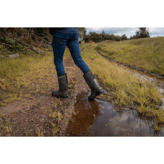 Swampmaster Pro Ranger S5S Safety PU-Neoprene Wellington Green | BB-SWP780