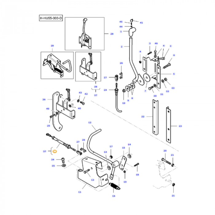 Massey Ferguson - Throttle Cable - VA370217 - Farming Parts