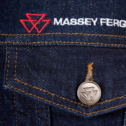 Massey Ferguson Denim Jacket Unisex Classic Fit Logo Detail | X993322501