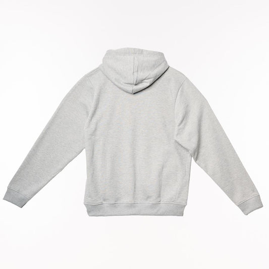 MF Greyline Hoodie with Flocked Logo & Red Hood Lining, Adjustable Drawstrings - Model X993442504