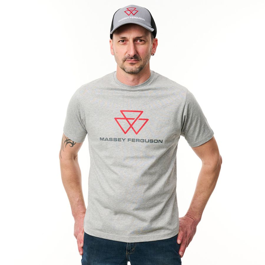 MF Greyline T-Shirt with Massey Ferguson Logo, Comfortable Fit - Model X993442505