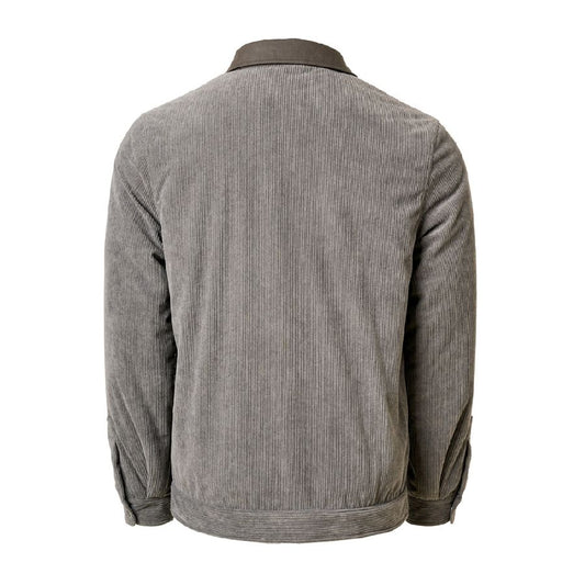 Corduroy Black Jacket with Warm Lining & Cotton Canvas | X993602501