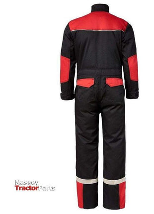 Black and Red Double Zip Overall - X993452001-Massey Ferguson-Clothing,Men,Merchandise,On Sale,overall,Overalls,Women