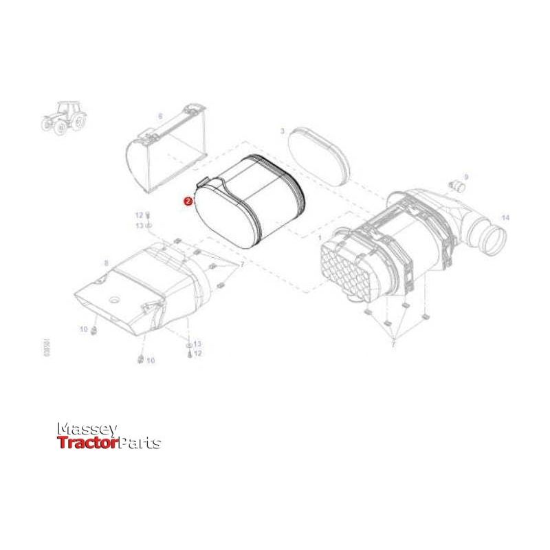 Fendt Filter Cartridge - F842201090010 | OEM | Fendt parts | Engine Air-Fendt-Engine & Filters,Engine Air,Farming Parts,Filters,Tractor Parts