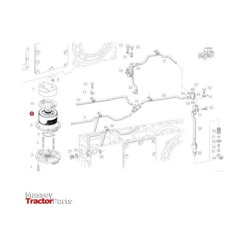 Fendt Filter Element - F285102050010 | OEM | Fendt parts | Engine Oil-Fendt-Engine & Filters,Farming Parts,Filters,Hydraulic & Transmission Oil,Tractor Parts