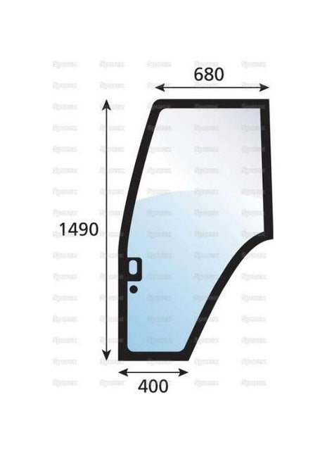 Door Glass LH - S.100492 - Massey Tractor Parts