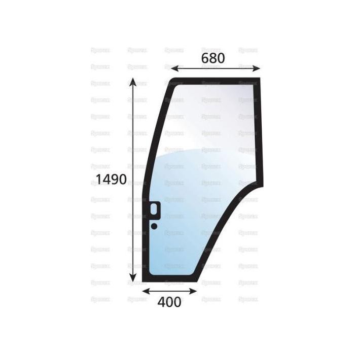 Door Glass LH - S.100492 - Massey Tractor Parts