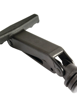 The Sparex Side Window Handle (Sparex Part No. S.101025), a black T-handle latch featuring a pivoting mechanism commonly used for Ford / New Holland machinery, is showcased against a white background.