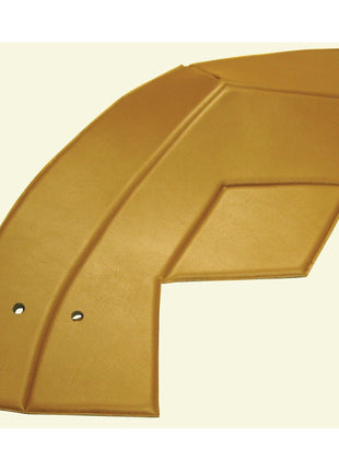 Introducing the Sparex Side Trim Panel RH, a molded light brown plastic automotive part with three holes on one side, designed specifically for Massey Ferguson models. (Sparex Part No.S.101528)