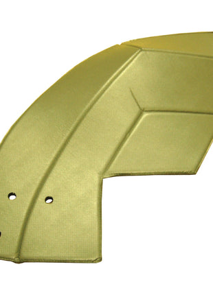 A Sparex Side Trim Panel RH 2 Door, weighing 3.00kg and featuring a light green angular design with three screw holes, functions as a padded protective cover for Massey Ferguson equipment.