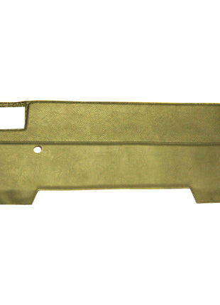 The Sparex Lower Base Trim Panel (Part No. S.101537) designed for automotive interiors comes in a rectangular shape and features precise cutouts for controls or other elements. This greenish-brown panel is compatible with Massey Ferguson models and is offered by Sparex.