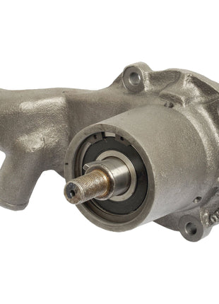 A metal automotive water pump assembly, labeled S.103329 from Sparex, featuring a visible bearing, Heater Outlet, and mounting holes.